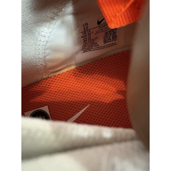 Nike Vapor Edge Pro 360 2 TB Football Cleats White Orange FQ4044-100 Men Size 15 main image 5